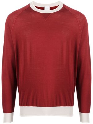 Eleventy round-neck wool jumper - Red