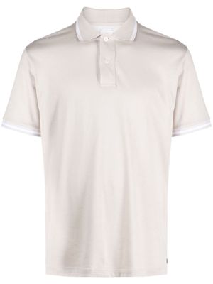 Eleventy short-sleeved cotton polo shirt - Neutrals