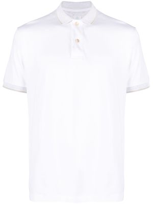 Eleventy short-sleeved cotton polo shirt - White