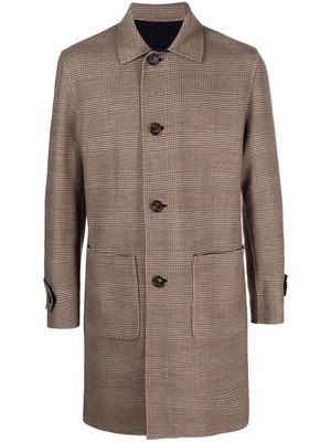 Eleventy single-breasted reversible wool coat - Brown
