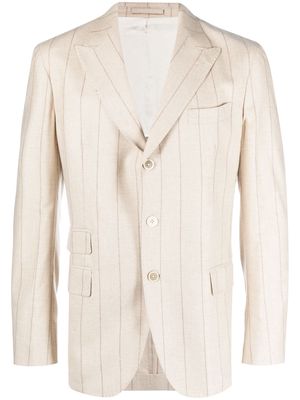 Eleventy single-breasted striped wool blazer - Neutrals