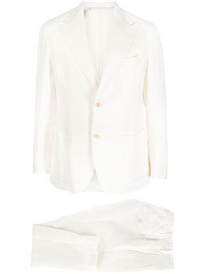 Eleventy single-breasted tapered suit - White