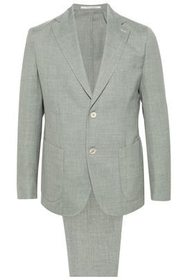 Eleventy single-breasted wool-blend suit - Green