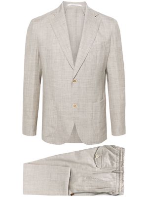 Eleventy single-breasted wool blend suit - Neutrals