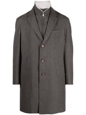 Eleventy single-breasted wool coat - Grey