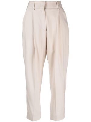 Eleventy slim-fit pleated trousers - Neutrals