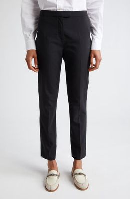 Eleventy Slim Fit Virgin Wool Blend Trousers in Black