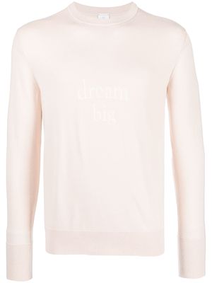 Eleventy slogan-print knit sweater - Pink