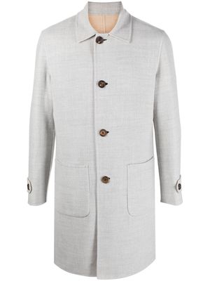 Eleventy spread-collar button-down coat - Grey
