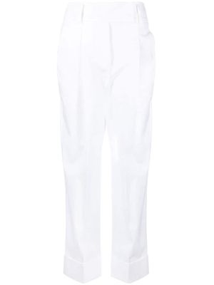 Eleventy straight-cut leg trousers - White