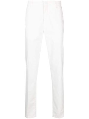 Eleventy straight-leg cotton-blend trousers - White