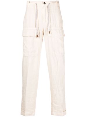 Eleventy straight-leg linen trousers - Neutrals