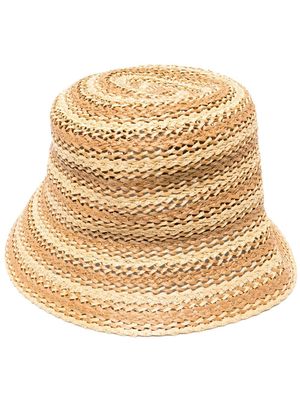 Eleventy straw bucket hat - Brown