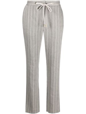 Eleventy striped linen trousers - Grey