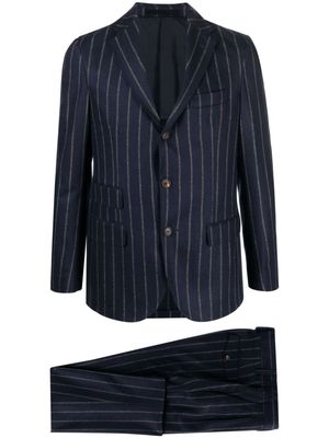 Eleventy striped single-breasted suit - Blue