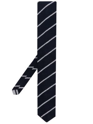 Eleventy striped wool tie - Blue