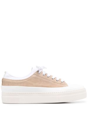 Eleventy suede lace-up sneakers - Brown