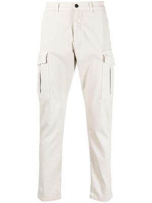 Eleventy tapered cotton cargo trousers - Neutrals