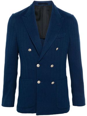 Eleventy textured double-breasted blazer - Blue