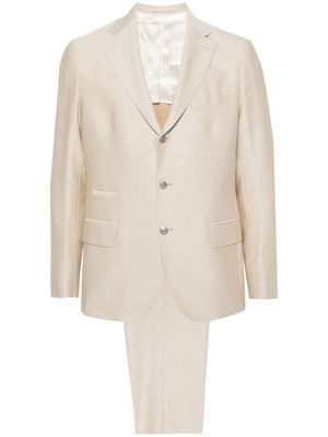 Eleventy twill cotton-blend suit - Neutrals