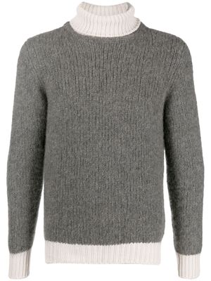 Eleventy two-tone long-sleeve jumper - Grey