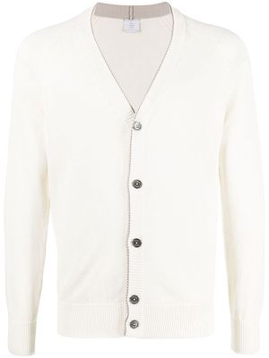 Eleventy V-neck cotton cardigan - White