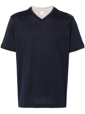 Eleventy V-neck cotton T-shirt - Blue