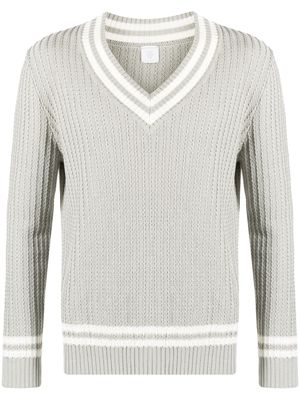 Eleventy V-neck knit jumper - Grey