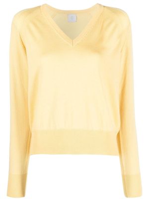 Eleventy v-neck knitted pullover - Yellow