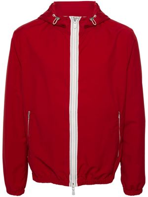 Eleventy wool-blend hooded jacket - Red