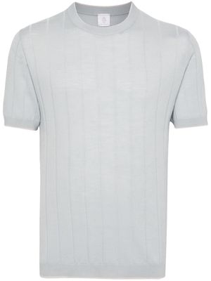 Eleventy wool ribbed T-shirt - Blue