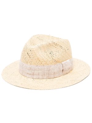 Eleventy woven raffia hat - Neutrals