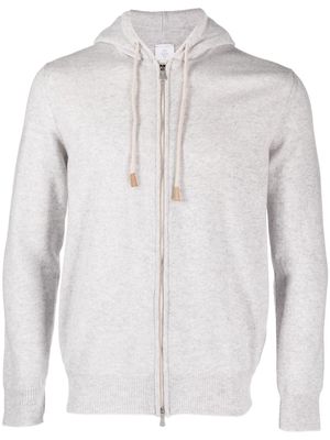 Eleventy zip-up cashmere hoodie - Grey
