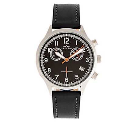 Elevon Men's Antoine Chronograph Black L eather Watch