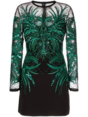 Elie Saab bead-embroidered minidress - Green