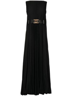 Elie Saab belted side-cape gown - Black