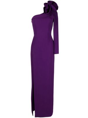 Elie Saab Cady one-shoulder maxi dress - Purple