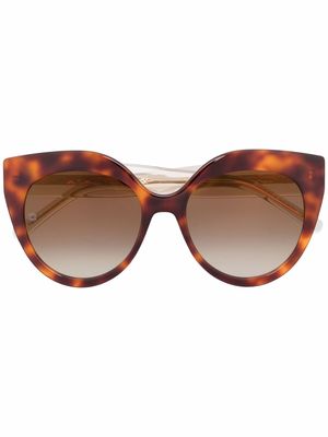 Elie Saab cat eye sunglasses - Brown