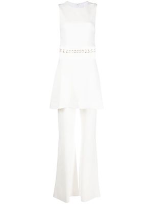Elie Saab embellished sleeveless jumpsuit - White