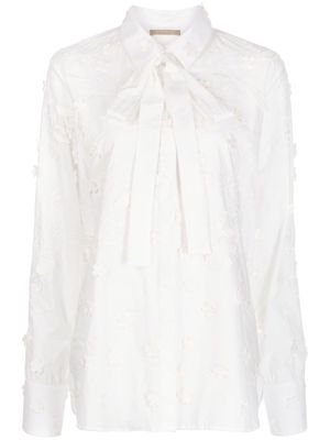 Elie Saab embroidered cotton shirt - White