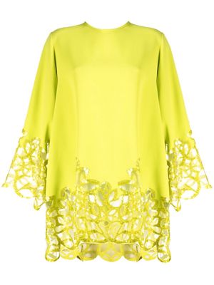 Elie Saab embroidered-detail long-sleeve blouse - Green