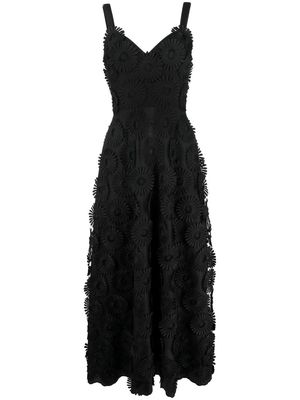 Elie Saab embroidered tulle maxi dress - Black