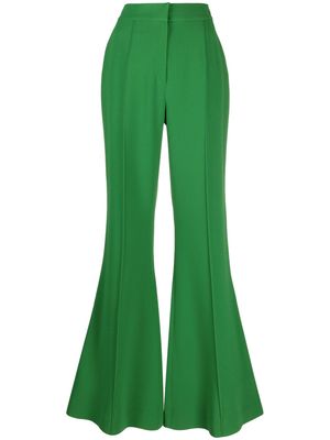 Elie Saab high-waist flared trousers - Green