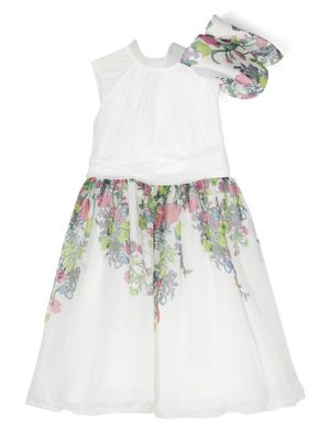 ELIE SAAB JUNIOR bow-detail taffeta dress - White