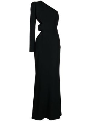 Elie Saab one-shoulder cut-out maxi dress - Black