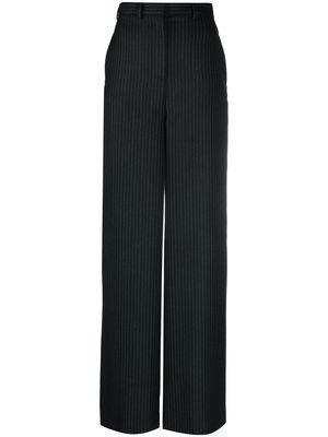 Elie Saab pinstripe wide-leg trousers - Black