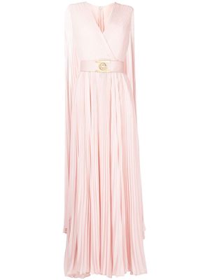 Elie Saab pleated cape-detail gown - Pink