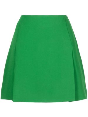 Elie Saab slits silk mini skirt - Green