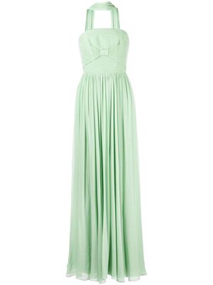 Elie Saab strapless silk gown - Green