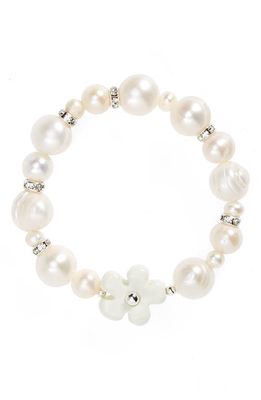 Éliou Alter Freshwater Pearl Stretch Bracelet in White